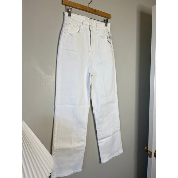 NWT Mother The High Waisted Tunnel Vision Ankle White Denim Jeans Size:25 - Picture 3 of 9